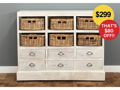 Karina Whitewash Storage Chest