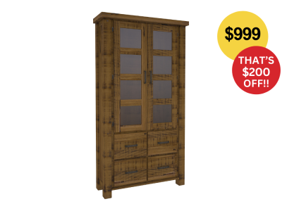 Catalog - cabinets & wardrobes: boat cabinet with double glass door