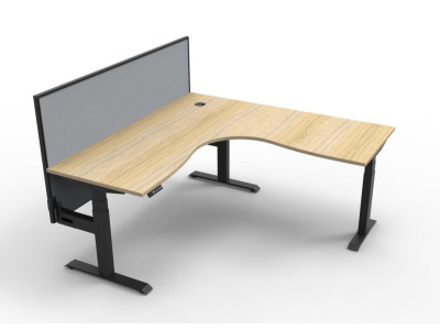 Boost+ Corner Workstation With Screen - 1500mm x 1500mm x 750mm