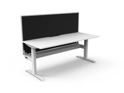 Boost Static Single Sided Workstation With Cable Tray & Screen - 1800mm x 750mm