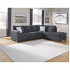 Bendigo RHF Chaise With Sofa Bed - Slate