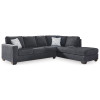 Bendigo RHF Chaise With 3 Seater - Slate