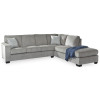 Bendigo RHF Chaise With 3 Seater - Alloy