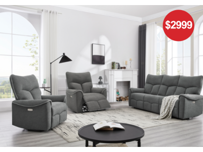 Renmark 3 Seater + 2 Electric Recliners Lounge Suite